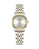 CIVO Uhr Damen Klein Analog: Silber Wasserdicht Edelstahl Armbanduhr - Stilvoll Rund Quartz mit Diamant Damen Uhren