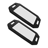 minkissy 2St Frisierspiegel Handheld Spiegel Friseur Handspiegel groß Friseurhandspiegel für Salons unzerbrechlicher Friseurspiegel Kosmetikspiegel mit Beleuchtung Zopfspiegel Schaum Black