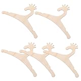 WOONEKY 5Pcs Holzbügel Hölzerne Babykleidung Kleiderbügel Prinzessin Thema Kindergartendekoration Cartoon Crown Kleiderbügel Kind Kleiderschrank Organisation Kleiderbügel