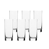 Stölzle Lausitz New York Bar Longdrinkgläser 6er-Set I 345ml Cocktailgläser ideal für Drinks & Cocktails I Spülmaschinengeeignete Bargläser aus Kristallglas I Elegante Wassergläser