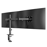 Pholiten Monitor Halterung für 13-27 Zoll LED LCD Bildschirm bis zu 10 kg, Monitor Arm für 2 Monitore, Höhenverstellbar Schwenkbar Neigbar Monitorhalterung für den Schreibtisch, max.VESA 100x100mm