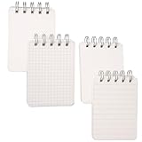 FOMIYES 4 Linierte Karteikarten Spiralblock Notizbuch 106X77cm Praktischer Schreibblock für Schüler Büro Lernen
