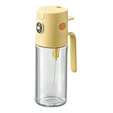 Küchenölspender, Mehrzweck-Ölflasche Zum Sprühen Und Ausgießen Ohne Öffnen Des Verschlusses, Zerstäuberflasche Für Traubenkernöl Und Olivenöl, Hitzebeständiges Ölspray Aus Glas, 550-ml-Sprühglasflasch