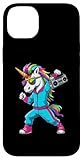 Hülle für iPhone 14 Plus Einhorn in den 80ern mit Kassettenrekorder