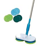 Hurricane Floating Mop elektrischer Bodenwischer – Akku Wischer zum mühelosen Wischen, Schrubben und Polieren – Ultra Leichter Wischmopp mit verschiedenen Mikrofaser-Pads