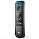 Uffylle Alkoholtester, 2025 Berührungsloses Alkoholmessgerät ohne Mundkontakt, Polizeigenauer Alkoholmessgerät & Mini Alkomat mit Hygienischem Design für Auto und Zuhause, Schwarz