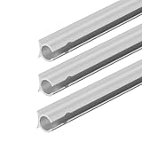 3 x Kederschiene für Wohnwagen Zubehör: Kederleiste für die Befestigung von Markisen, Vorzelten, Windblenden & Radabdeckungen – 90° Grad, Ø9 mm x 1,2 m, Aluminium inkl. 6 Befestigungslöcher