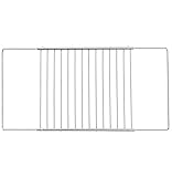 ICQN Universal Gitter, Ausziehbar von 37,5-60 cm Backofenrost, Verstellbar Ofengitter für Backofen, Backofengitter, Grillrost, Backrost, Gitterrost, Verchromt Backgitter