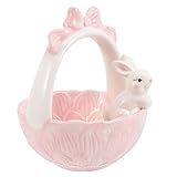 Cabilock Kaninchen-Korb-Ornamente Autoschmuck Schlange Flauschige Chenilleküken Schmuck Rote Brosche Tischplatte Haustier Schirmblattdekor Kissen Bauchschläfer Hasenburg Ghibli Rosa Keramik