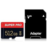 512GB Micro SD Card with SD Adapter Class 10 Micro SD Card High Speed for Phone,Tablet, Game Console,Dash Cam,Camcorder,Camera
