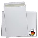 SPECHT 25er Packung Versandtaschen C4 - Briefumschläge A4 Weiß, Ohne Fenster, Selbstklebend, 120g/m² Kraftpapier, Kuvert & Geschäftsumschlag, Ideal für Geschäfts- & Privatpost, Made in Germany