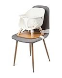 Ziza Sitzerhöhung für Kinder bis 3 Jahren Weiß - Baby Sitzhilfe mit 2 Gurten für sicheren Halt & 3-Punkt-Gurt für den Nachwuchs, Tischsitz aus lebensmittelechtem Kunststoff