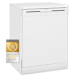 Exquisit Geschirrspüler GSP6012-030E weiss | Geschirrspüler 60 cm unterbaufähig und freistehend | 12 Maßgedecke | LED | Spülmaschine 60 cm freistehend