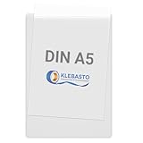 KLEBASTO Selbstklebetaschen | Transparent | Sichttaschen zum Kleben | Infotaschen zum Kleben | Rechtecktaschen Transparent (DIN A5 | Schmale Seite Offen, 20)
