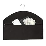 Hide Pocket Safe Hanger | 17,5 x 12,5 Zoll, versteckte Berechnung im Feuer der Gesundheit Chiden | passt unter hängende Kleidung | geheime Aufbewahrungstasche, Dokumente, Bargeld und Wertsachen |