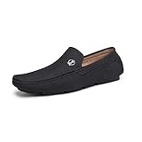 Bruno Marc Herren Klassische Mokassins Flache Slipper Slip on Penny Loafer Weich Comfort Schuhe Bootsschuhe,Size 44.5,Schwarz,3251314