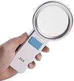 Lupe, 20-fache tragbare Beleuchtung, Lupe mit 10 LED-Lichtern, HD-Lupe, geeignet zum Lesen und Wartungserkennung, Leselupe, warm wie je zuvor