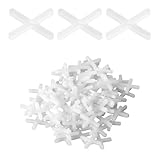 Kunststoff-Kreuzabstandshalter,Weiß Abstandhalter Fliesenfugen,3mm Kunststoff Fugenkreuze,Ein Werkzeug für die präzise Positionierung beim Verlegen von Wand- und Bodenfliesen 500 Artikel