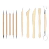 10 Stück Modelierwerkzeugset,Töpferwerkzeug,Modelliermasse Werkzeug,Wooden Carving Polymer Clay Sculpting Toolsfür Profis Anfänger Töpfer Künstler Kunsthandwerk Modellierung Shaping Carving