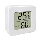 Digitales Innenthermometer – LCD-Temperaturanzeige, Luftfeuchtigkeitsmesser-Monitor | Tragbarer Temperatur- und Feuchtigkeitssensor, kompaktes Hygrometer, Raumklimamessgerät für - und Bürobedarf
