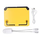 Notenständer-Lichtset, Faltbarer Notenbuchhalter, Clip-On-Leselicht, Stabiler, Verstärkter Buch-Tablet-Halter für Musiker