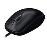Logitech M100 Kabelgebundene USB-Maus, 3 Tasten, 1000 DPI Optical Tracking, Für Links- und Rechtshänder, Kompatibel mit PC, Mac, Laptop - Grau