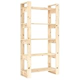 SXJEQOC Industrial Regal DVD Regal Regale Wohnzimmer Regal Schlafzimmer - Bücherregal/Raumteiler 80x35x160 cm Massivholz für Wohnbereich Arbeitszimmer Schlafzimmer Büro