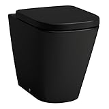 Laufen Meda Stand-WC, spülrandlos, Silent Flush, 360x540mm, Tiefspüler, H823111, Farbe: Schwarz Matt