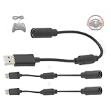 RongZy 3PCS USB Cable Breakaway für Xbox 360 Controller Racing Lenkrad Zubehör von USB Kabel für Logitech G920 G923 G27 G29 und für Ferrari 458 Spider USB Adapter Kabel für Rock Band(Schwarz)