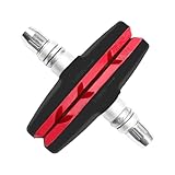 Amagogo Fahrradbremsbeläge, Fahrradblöcke Schuhe, Road Mountain, universelle Accessoires, 7 cm Bremsschuhe, Rot