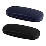 Fanshiontide 2 Stücke Brillenetui Hardcase, Hartschalen Brillenetui Brillenbox für Brillen und Lesebrille, Geeignet für Damen, Herren, Kinder