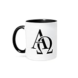 Tassen Alpha Omega 330Ml Kaffeebecher Beidseitig Bedruckt Mit Henkel Becher Für Tee Kollegen Familie