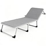 Campingbett mit Matratze, XXL-Campingbett, 295 Kg (max. Belastung), Tragbares, Zusammenklappbares Outdoor-Bett für Erwachsene, Schlafbett für Reisen, Nickerchen im Büro, Strandurlaub