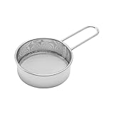 # Mini-Mehl zum Backen von Mehl oder Puderzuckerstreuer mit Griff, Edelstahl-Backutensilien, Staubmehlsieb für Zuckermehlpulver und (Silber, Einheitsgröße)