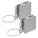 IWOWHERO 2 Stück Einziehbares Maßband Tragbarer Schlüsselanhänger Mit Metallmaßband Quadratisches Design Hochpräzise Messung Für Ringe Und Mehr Ideal Für Unterwegs