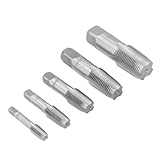 3/4 1/2 3/8 1/4 1/8 Zoll NPT-Gewindebohrer-Set, Kohlenstoffstahl-NPT-Rohr-Gewindebohrer-Set, Gewinde-Sanitärhahn-Set mit 5 Stück
