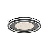 Lucande LED Deckenleuchte Tillian dimmbar (Modern) in Schwarz aus Metall (1 flammig,) - Lampe Deckenlampe Wohnzimmerleuchte