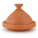 Marokkanische Tajine Atlas natur 4-5 Personen Ø 34 cm, Tagen, Gartopf, Marokkanischer Kochtopf, in drei Größen erhältlich, Schmortopf, Premium Qualität, für alle Herdarten und Backofen geeignet