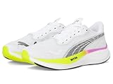PUMA Herren Velocity Nitro 3 Laufschuhe Sneaker, Puma Weiß/reines Magenta/Gelb Alarm, 42 EU