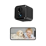 Mini Kamera, 4K HD WLAN Überwachungskamera Innen Für Live Übertragung Handy APP, mit 3-Tage-Cloud-Speicher, adaptivem Standby, Fernsteuerung, Nachtsicht, Bewegungserkennung, 60 Tagen Akkulaufzeit
