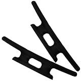 VICASKY 2 Stück Teiliges Schwarze Nylon Anlegeklampen für Boote und Yachten Korrosionsbeständige und Langlebige Klampe für Kajaks Kanus Stege und Maritimes Festmachen