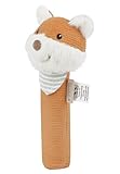 Sterntaler Stabgreifling Fuchs Filou - Baby Greif-Quietsche - Motorikspielzeug ab Geburt - zum Spielen, Fühlen & Entdecken, Geschenkidee - unisex, rost