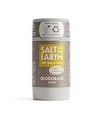 Salt Of the Earth Natural Deodorant Stick, Amber & Sandalwood - Aluminium Free, Vegan, Long Lasting Protection, Refillable, Leaping Bunny Approved, Made in The UK - 84g