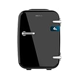 Cecotec Mini-Kühlschrank Bolero MiniCooling 4L Havanna Black, Betrieb mit 12V-220V, Kompatibel mit Auto und Wohnwagen, Kühl- und Heizfunktion, Temperaturbereich 5-65º, Einfacher Transport.
