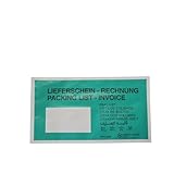 1000 Lieferscheintaschen Dokumententaschen Din lang mit Fenster grün 100% Papier selbstklebend