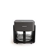 CREATE/AIR FRYER MIST/Ölfreie Heißluftfritteuse 4.2 L ohne Wasserdampfgarer Schwarz/Fassungsvermögen 5-6 Portionen, 6 Programme, Glasbehälter, Zeit- und Temperaturkontrolle, 1300W