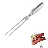 WUISOLQP Fleischgabel Edelstahl, 27CM Tranchiergabel Gerade Fleischgabel mit Griff lingenlänge Grillgabeln Bratengabel Grillgabel Edelstahl Rostfreier fleischgabel Schweinefleisch, Hähnchen, BBQ