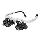 Healeved 1stk Led-Lupe Kopfhörer Stirnband Taschenlupe Reparatur Von Uhren Lupenbrille USB Tischlupe Stirnbandlupe Mit Licht Bildschirm Der Telefonlupe Scheinwerfer Led-stirnlampe Black Abs