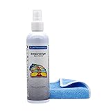 Blum Manufaktur - 250 ml Brillenreiniger Brillenreinigungs-Spray inkl. Mikrofasertuch 30 x 30 cm - hochwertiges Brillenputzspray - Made in Germany