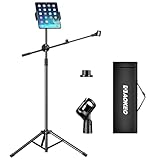 Mikrofonständer, Aokeo Mikrofon Ständer Floor mit Verstellbarem Stativ,Tragetasche,Tablet-Halter,Geeignet für Jedes Mikrofon,Performance,Gesang,Sprache